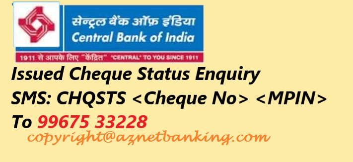 Cheque status enquiry SMS