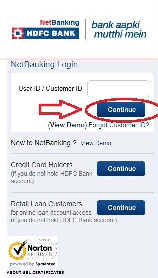 hdfc netbanking new login register